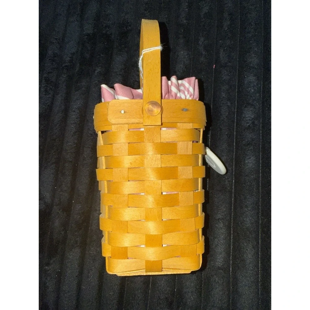 1998 Longaberger Horizon of Hope Basket w/‎ Protector/Liner and Tie On
